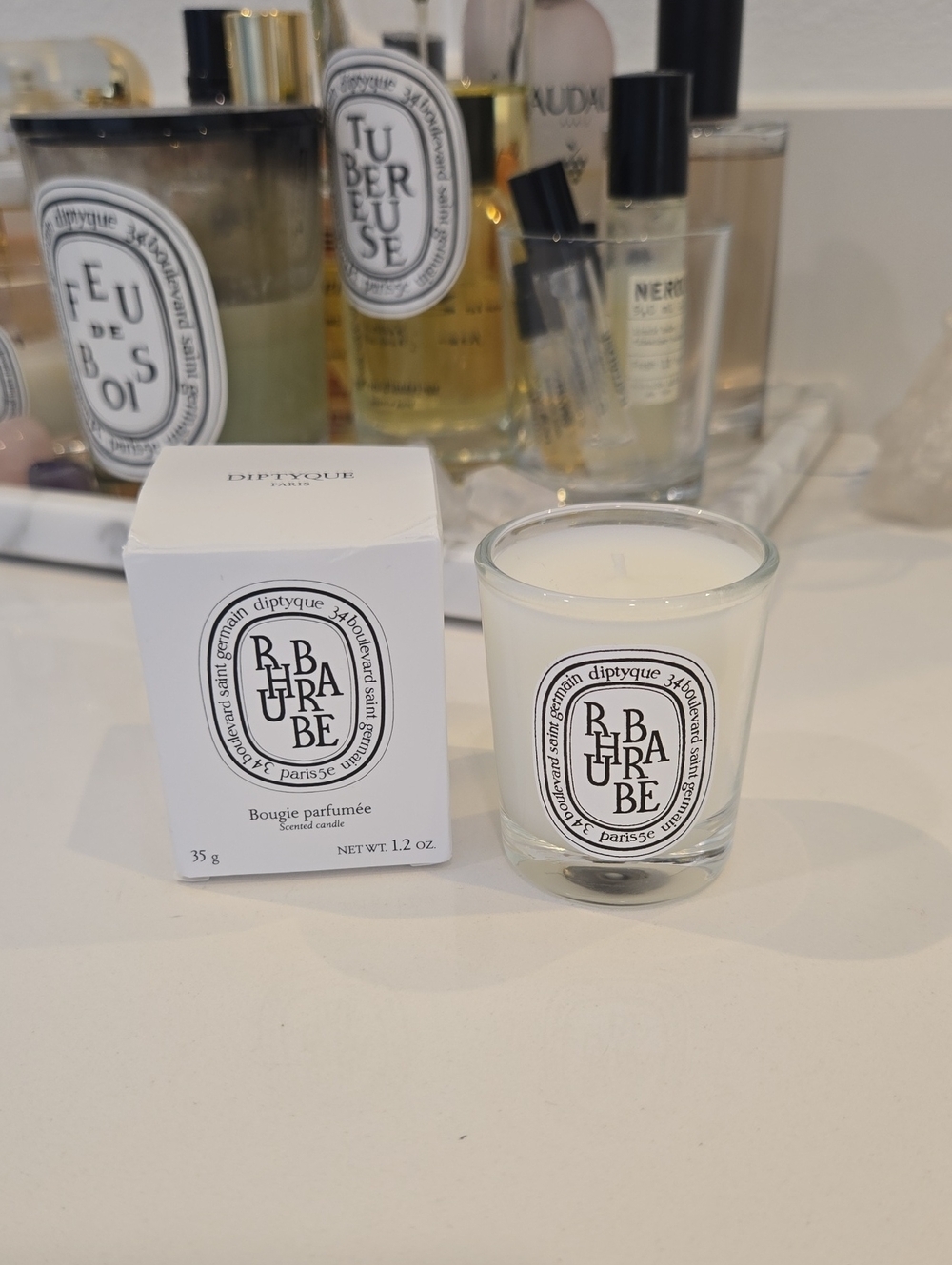 diptyque Rhubarbe Candle 1.20z, New, With Box, French Chic